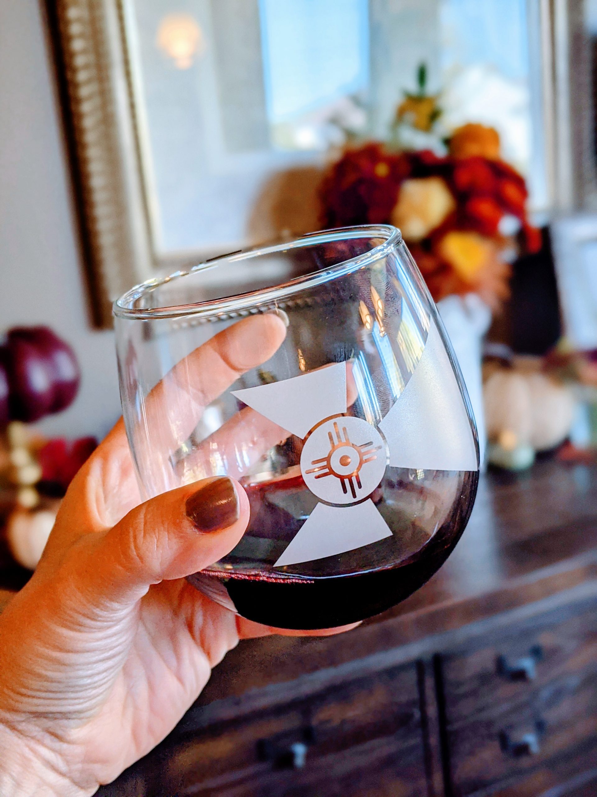 Wichita Flag Wine Glass