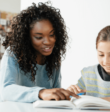 tutor helping child with schoolwork